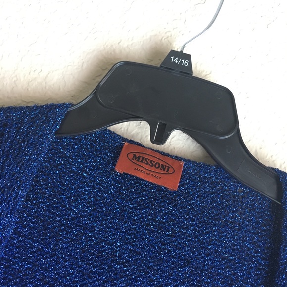 Missoni blue metallic yarn open front cardigan - Picture 5 of 6